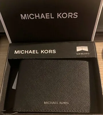 MK Michael Kors Men's Andy Leather Wallet Slim BIFOLD *New With Tags* • $34