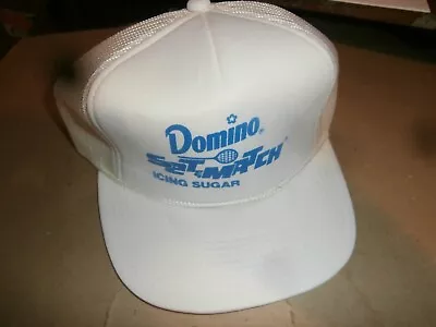 Vintage Domino Tennis Racket Set & Match Icing Sugar Trucker Hat Cap • $24.99