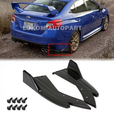 For Subaru Impreza WRX STI Gloss Rear Diffuser Spoiler Lip Angle Side Splitters • $36.09