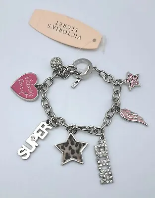 COLLECTOR Victoria's Secret SUPERMODEL Bling Charm Bracelet NEW IN POUCH RARE! • $82.50