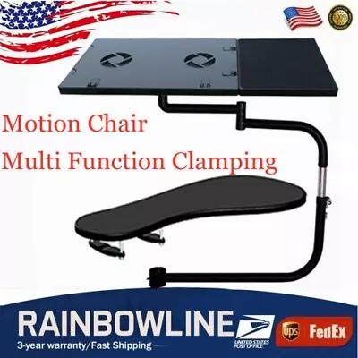 Ergonomic Laptop Keyboard Mouse Chair Stand Mount Holder Installed To Chair  • $96.90