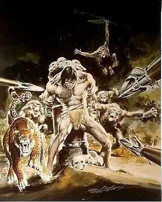 NEAL ADAMS BEASTS OF TARZAN POSTER PRINT 16x20  FROM ORIGINAL ART SIGNED MINT • $239.95