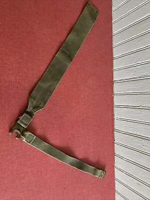 British WWII P37 Webbing L-strap Left Only Reduction Woven Pos M.E.Co? Blancoed • $15
