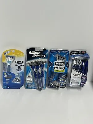 Schick Disposable Razors & 1 Gillette Mach3 Disposable Lot Of 4 Packs • $30