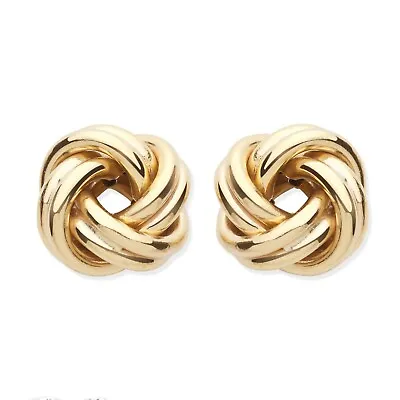 9ct Yellow Gold Celtic Love Knot Stud Earrings • £49.95