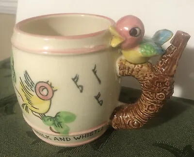 Vintage Whistle For Your Milk Cup Mug MCM Real Whistle On Bird • $11.99