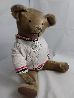 Antique 25  Teddy Bear Handsome Early Mohair Shoe Button Type Eyes • $400