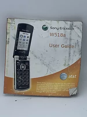 AT&T Sony Ericsson W518a Flip Cell Phone User Guide - Only • $5