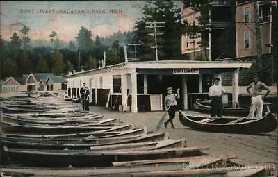 Boat LiveryMacatawa ParkMI Ottawa County Michigan A.C. Bosselman & Co. Vintage • $9.99