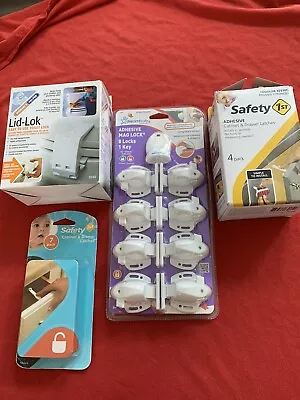 Lot NEW Safety 1st TOT LOK Sets Baby Locks Magnetic Key Drawer Cabinet Lid Lok • $35.16