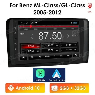 Android 10 CarPlay Stereo GPS WIFI Radio For Mercedes Benz ML/GL-Class W164 X164 • $116.42