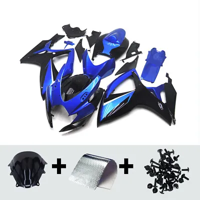 Black Blue Fairing Kit For GSXR600 GSX-R750 GSXR 2006 2007 K6 06 07 ABS Bodywork • $367.15