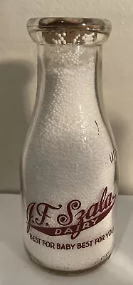 Vintage J. F. SZALA Pint Milk Bottle Dartmouth Ma Mass Pyro • $6.99