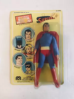 1977 Mego 8  DC WGSH Superman Action Figure Mint On Card MOC WOW!!! • $199.95