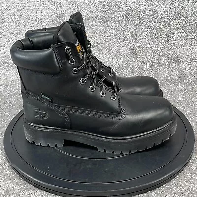 Timberland PRO Boots Men's Size 10.5M Direct Attach Soft Toe Work Black Leather • $59.99