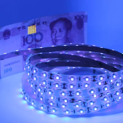 5m UV LED Strip Light Waterproof 3528 SMD 60led/m Blacklight DC 12v Tape Lamp • £2.03