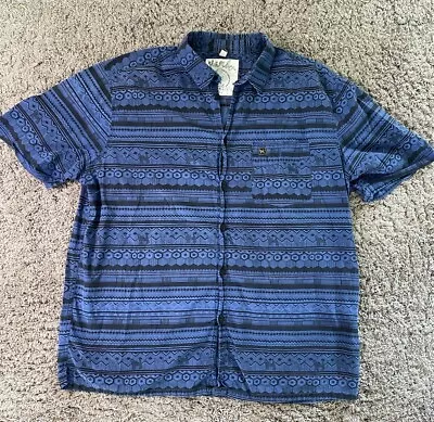 Mens Mambo Blue Farting Dog Button Up Shirt Cuff Sleeve Men’s Large • $30