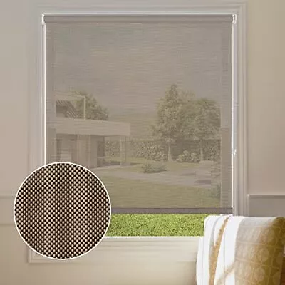 Light Filtering Window Shades Blinds 5% Openness Solar Roller Shades 28  W X 72 • $62.81