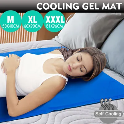 Cool Gel Cooling Mat Car Bed Sofa Laptop Pad Summer Blanket Cushion Multi Sizes • $24.99