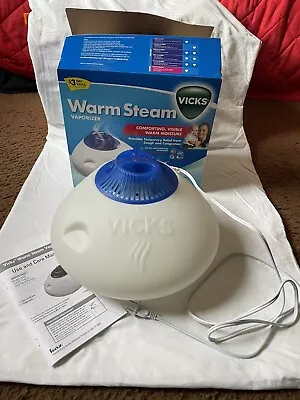 Vicks Warm Steam Vaporizer Humidifier With Night Light 1.5Gal Small/Medium Room • $16