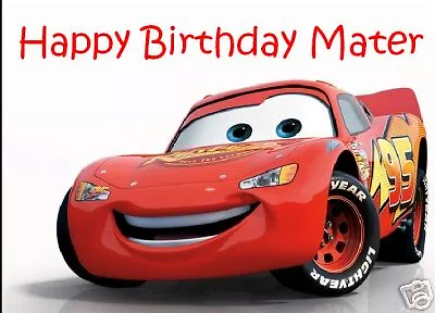 £9.85 • Buy Lightning McQueen Cars Edible Cake Image Party Cake Topper