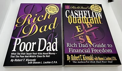 Robert Kiyosaki Bundle - Rich Dad Poor Dad & Cashflow Quadrant Paperback Books • $16.99