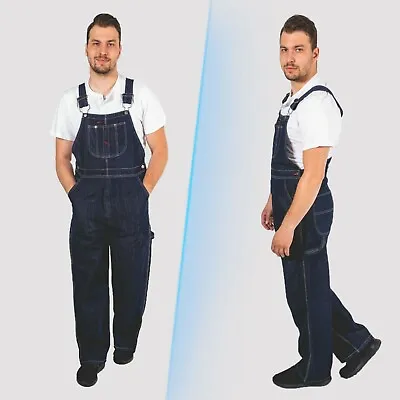 Mens Denim Dungarees Work Wear Bib And Brace Overall Painters Decorator Coverall • $30.30