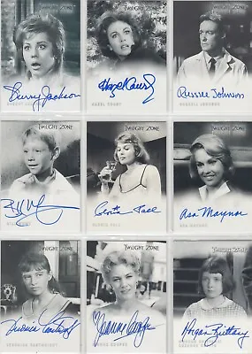 The Twilight Zone Series Premiere 1 - 4 Auto Autograph Card Selection A1 To A93 • $44.19