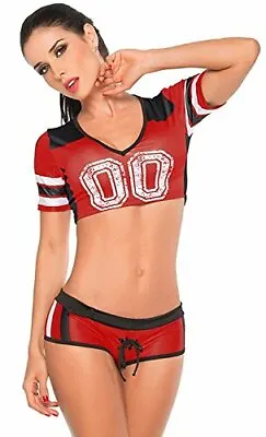 £24.99 • Buy Top Totty Fantasy American Football Cheerleader Costume Red