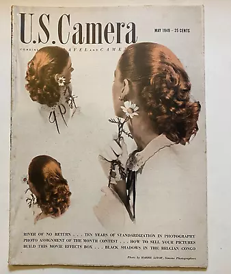 1949 US Camera Magazine Pin Up Girls Art Lake Photos Model Vintage Hollywood • $24.99