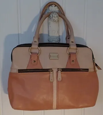 £45 • Buy Modalu Pippa Handbag Nude & Peach Leather Bag Shoulder Bag Grab Bag 