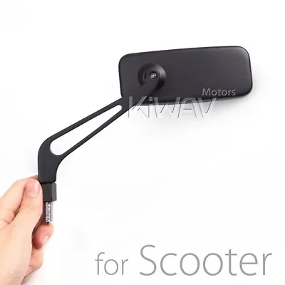 Magazi Motorcycle Scooter Atv Aluminum Mirrors Classic Black 8mm KiWAV • $60.06