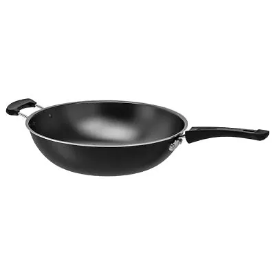 IKEA TOLERANT Wok Black 33 Cm  Frying Fry Pan Kitchen  Wok Black • £27.04