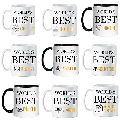 £7.95 • Buy Personalised Worlds Best Job Role Mug Unique Custom Text Coffee Cup Gift Novelty