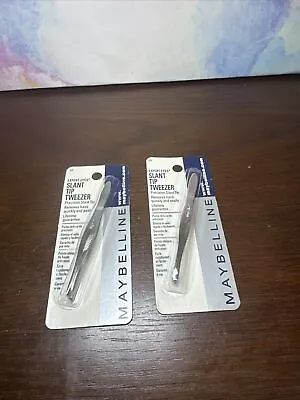 Lot Of 2 Maybelline Expert Eyes SLANT TIP TWEEZER Precision Eye Brows Hair 69F • $20