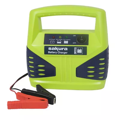 12 Volt 8 Amp Heavy Duty Car Van Bike Battery Charger Up To 2.5L LED Compact • £26.79