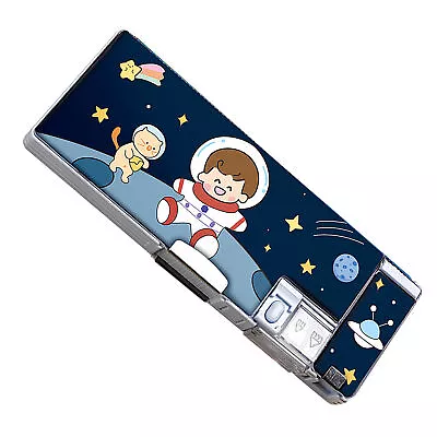 (Astronaut) Large Pencil Case Magnetic Cartoon Multiple Slots Pen Bag 2 • £10.57