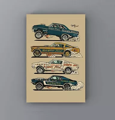 American Muscle Car Poster Wall Art - Vintage Automotive Decor • $27.89