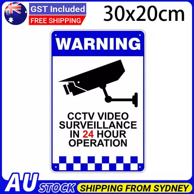 Warning CCTV Security Surveillance Camera METAL Safety Sign 200x300mm • $10.26