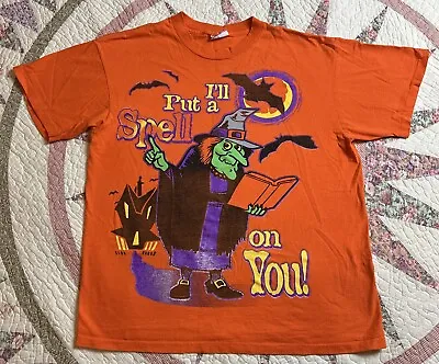 Vintage I’ll Put A Spell On You Witch T-Shirt Single Stitch Happy Halloween Med? • $28