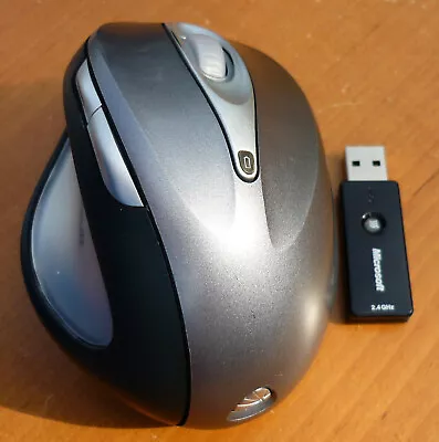 Microsoft Natural Wireless Laser Mouse 7000 Silver W/ Receiver Model 1117 - #16 • $94.85