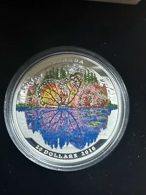 2016 Canada $20 Fine Silver Coin - Landscape Illusion - Butterfly • $54.99