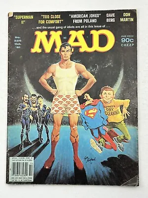 Mad Magazine - Oct 1981 - #226 - Alfred E. Neuman - Cartoons - Satire - Superman • $8.95