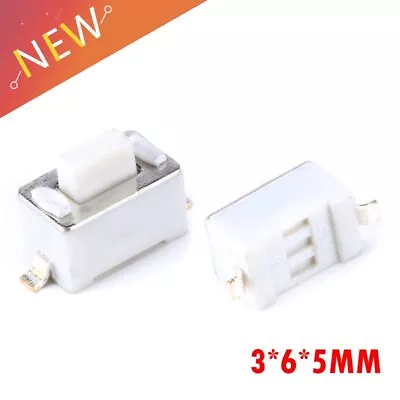 40Pcs 3*6*5MM White SMD Touch Button Micro Switch ON/OFF • $3.38