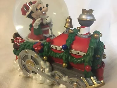 Disney Mickey And Minnie Mouse Christmas Train Musical Snow Globe  • $39