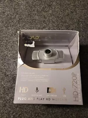 CYLO HD 720P PRO WEBCAM Video Streaming Silver Windows 10 MAC Zoom Skype 30 BB1 • $5.99