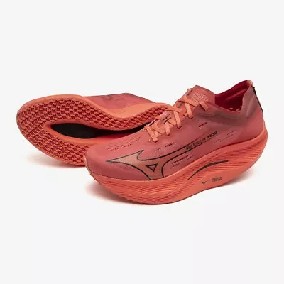 MIZUNO Wave Rebellion Pro 2 U1GD2417 02 Red Black Width 2E Running Shoes • $239