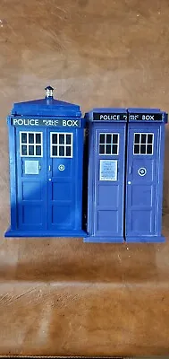 $25 • Buy 2 Doctor Who Tardis Police Public Call Box Plastic Storage Containers 1 Lights