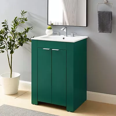 Modway Maybelle 24  Bathroom Vanity In Green White • $199.87