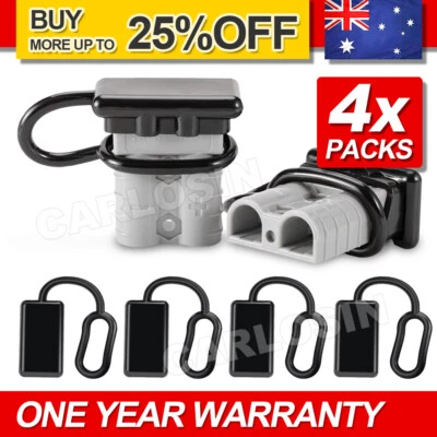 $4.55 • Buy 4x For Anderson Plug Cover Dust Cap Connectors 50AMP Battery Caravn 12-24V